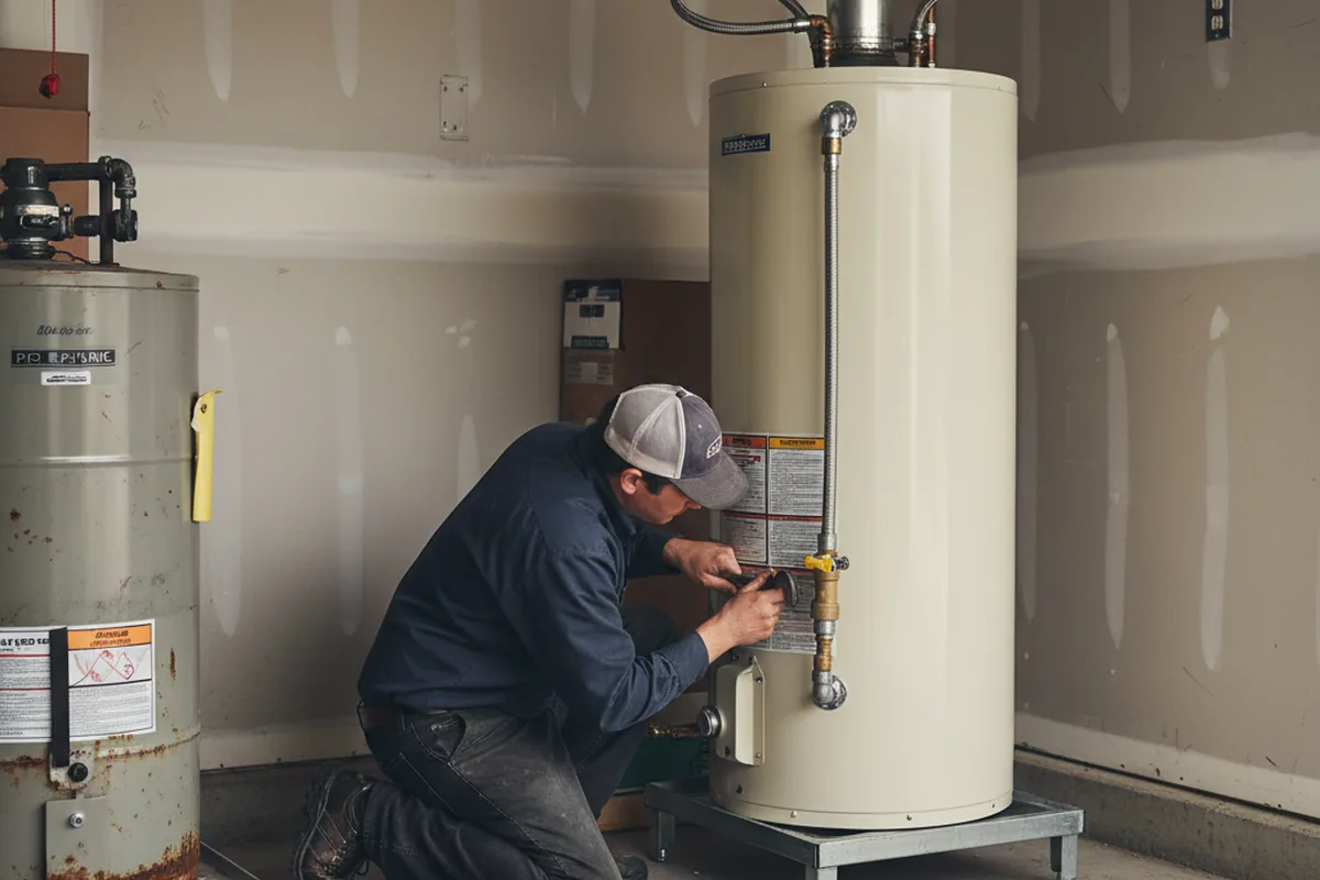 Water heater and shutoff valve replacement in Rutland